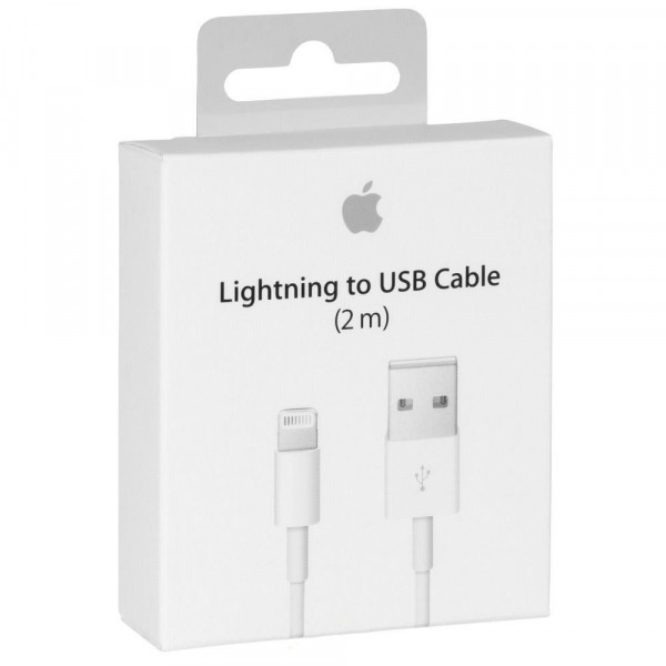 Lightning - USB-A kabel 2m Vit Box