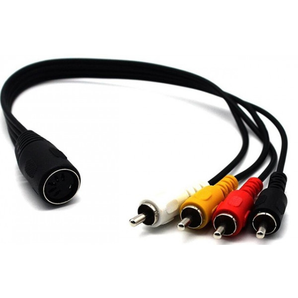 Audio adapterkabel DIN 5-pin - 4 x RCA ho-ha