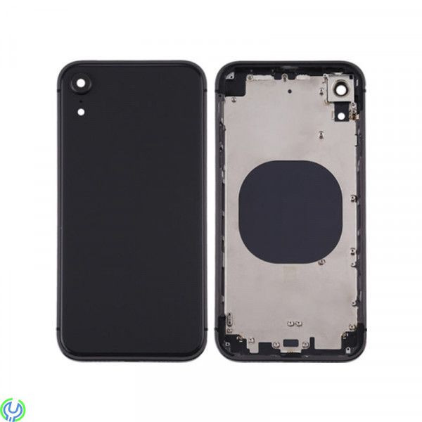 Baksida iPhone XR med kortshållare & knappar Svart Skal-iXR-01