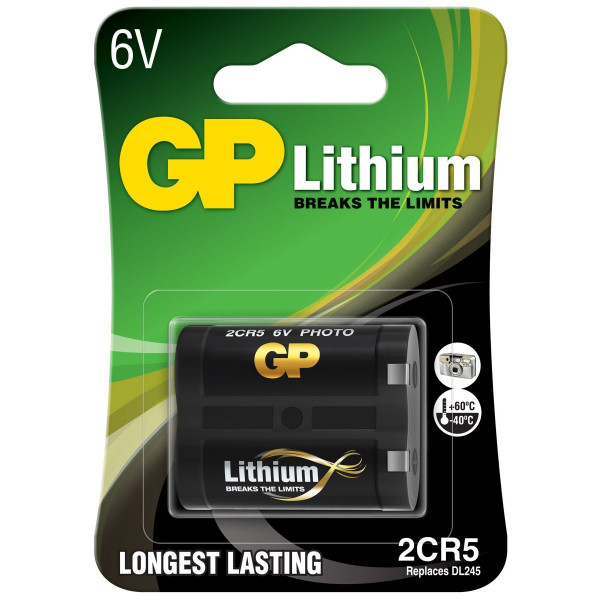 Batteri 2CR5 Litium DL245 EL2CR5 GP LongLife