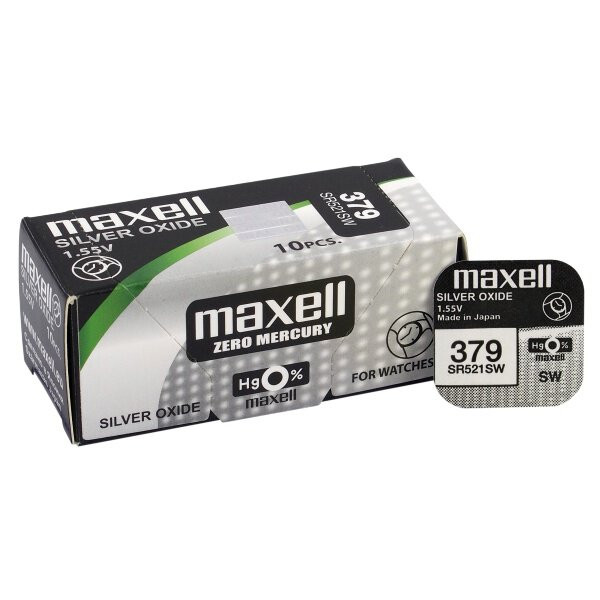 Batteri 379 SR521SW 521 SR63 V379 D379 G0 Maxell Japanskt knappcellsbatteri