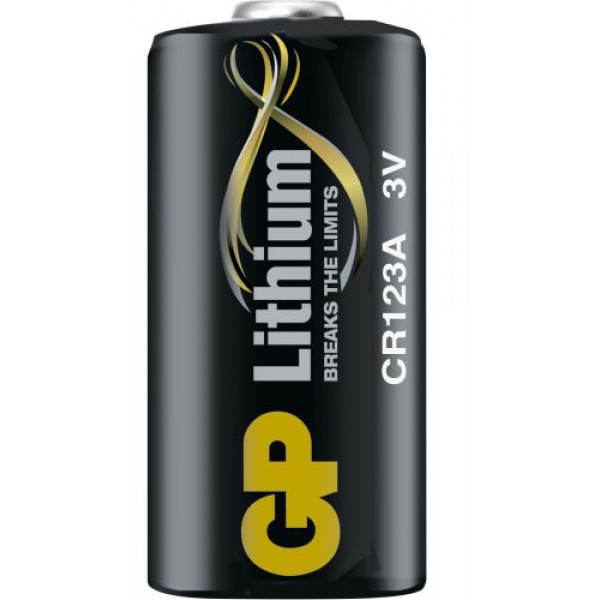 Batteri CR123A - GP Lithium f Fotokamera Ficklampa 4891199001086