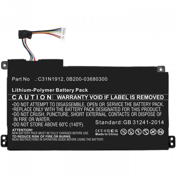 Batteri för Asus Notebook 41.04Wh 11.4V 3600mAh