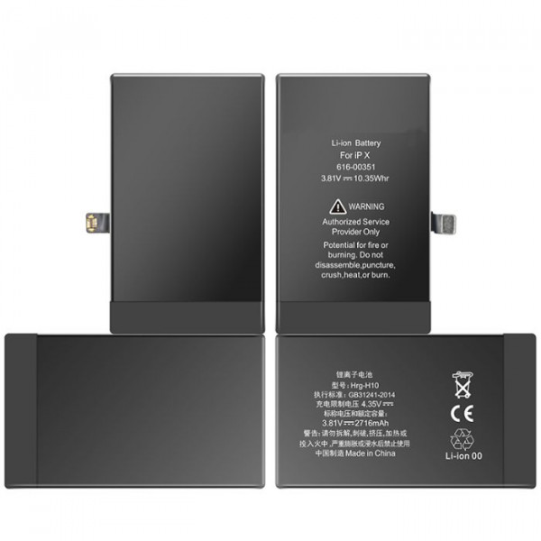 Batteri iPhone X - Hög kapacitet 3000mAh BAT-616-00351-H
