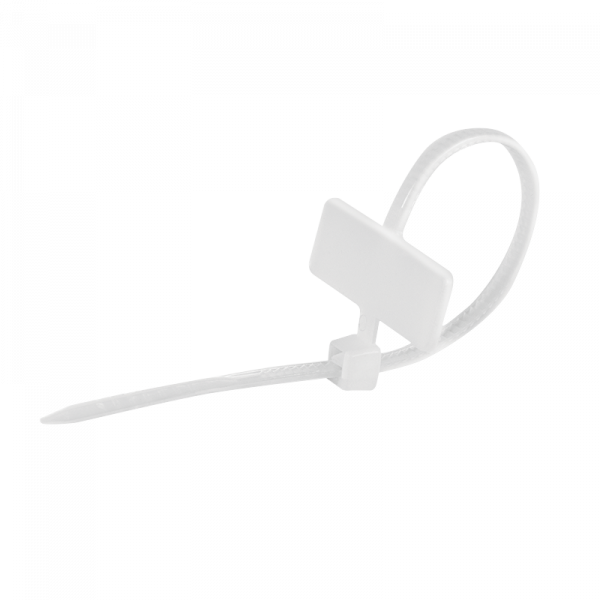 Buntband med etikettfält 100x2.5mm 100-pack KAB0069