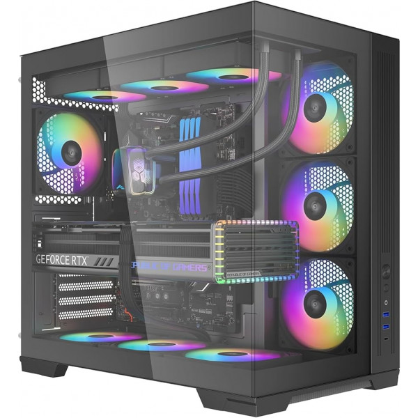 Chassi - SAMA V52 ARGB ATX Miditower Svart