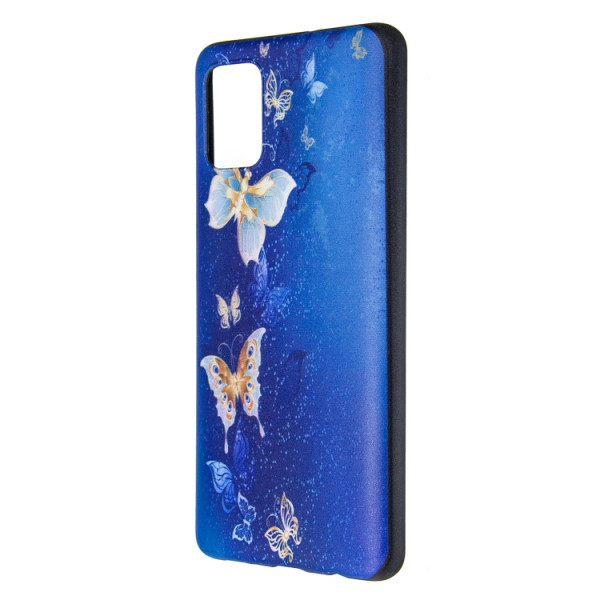 Samsung Galaxy A51 Silikonskal Guld Fjäril