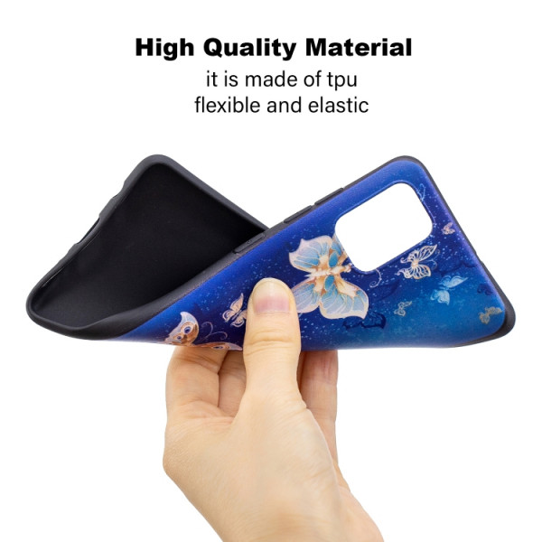 Skal - Samsung Galaxy A51 Silikonskal Guld Fjäril