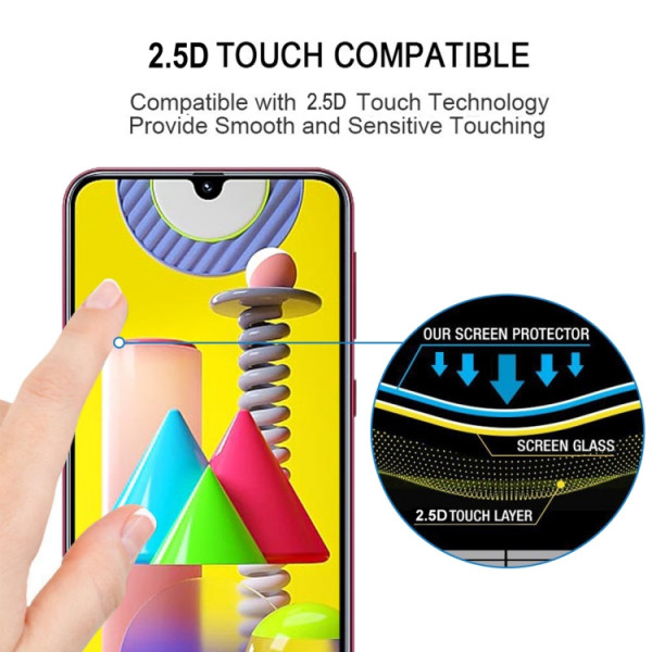 Skärmskydd - Samsung Galaxy M21 Heltäckande Glas Glasskydd Samsung M21