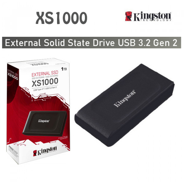 Extern SSD - 1TB Kingston XS1000 USB 3.2 Gen 2 SXS1000/1000G