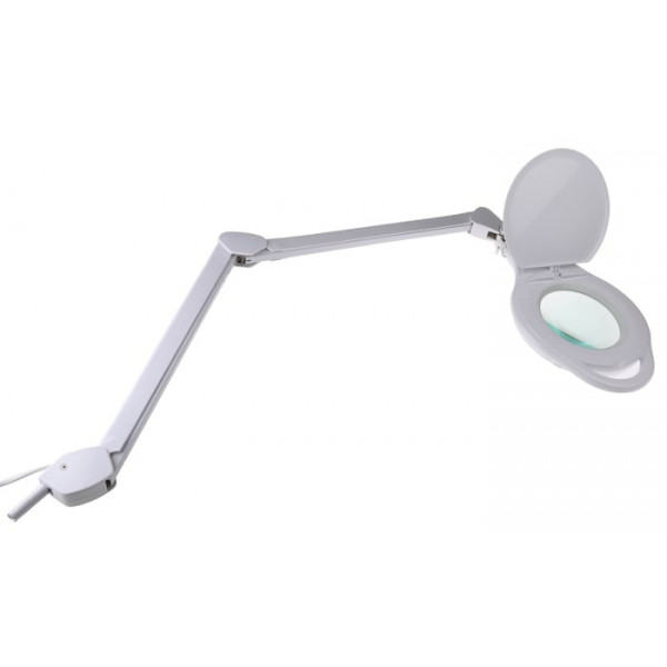 Förstoringsglas 125mm med klämma o LED lampa 570Lm 44872