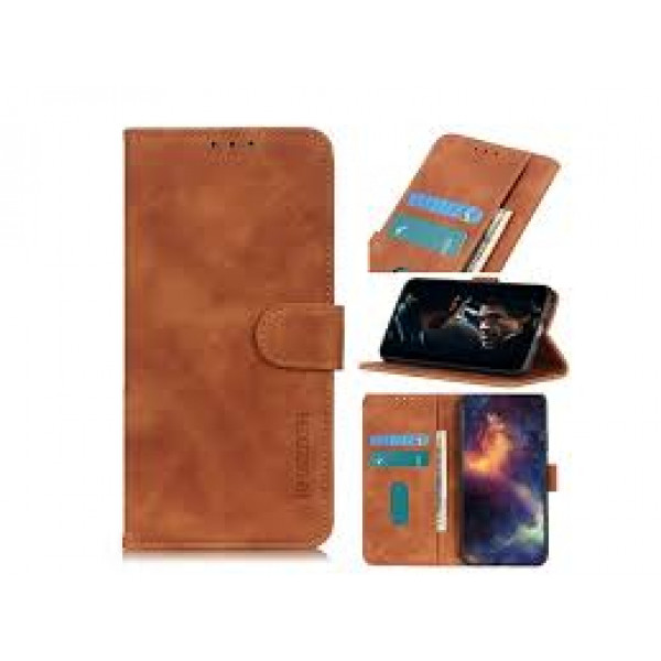 Fodral Huawei P Smart 2021 / Xiaomi 10 5G - Plånbok Retro brun