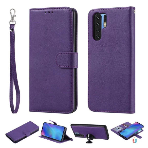 Fodral Huawei P30 - Plånbok 2 i 1 skal+fodral Lila 101576