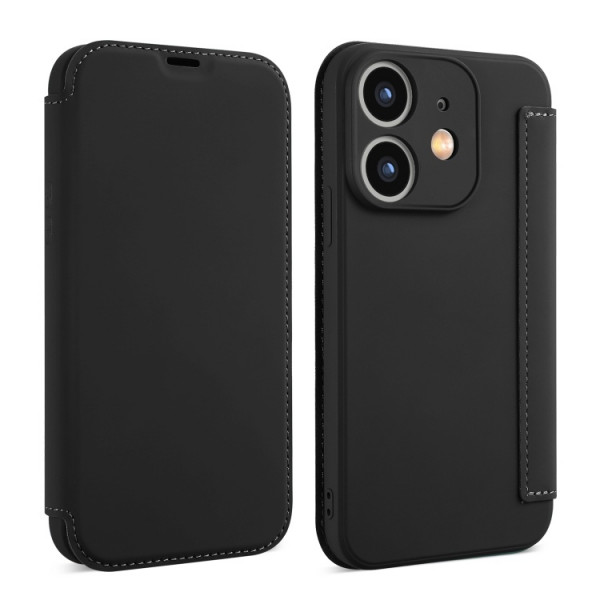 Fodral iPhone 12 - Liquid Skin Kortficka Svart 102071