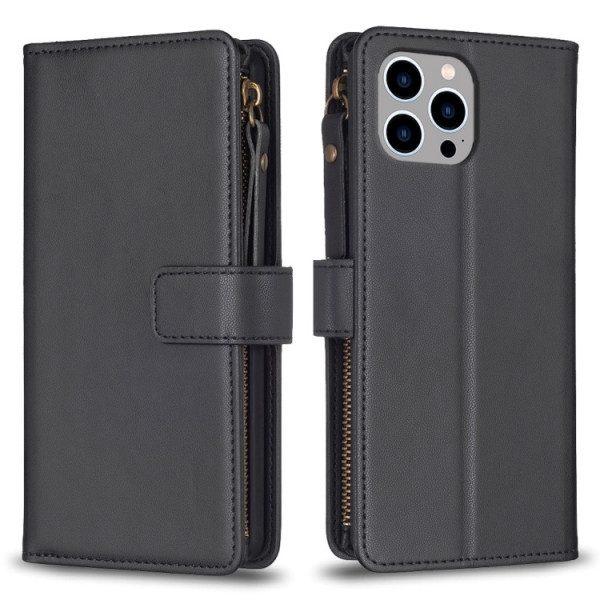 Fodral iPhone 12 / 12 PRO - 9 kortplatser svart 101943