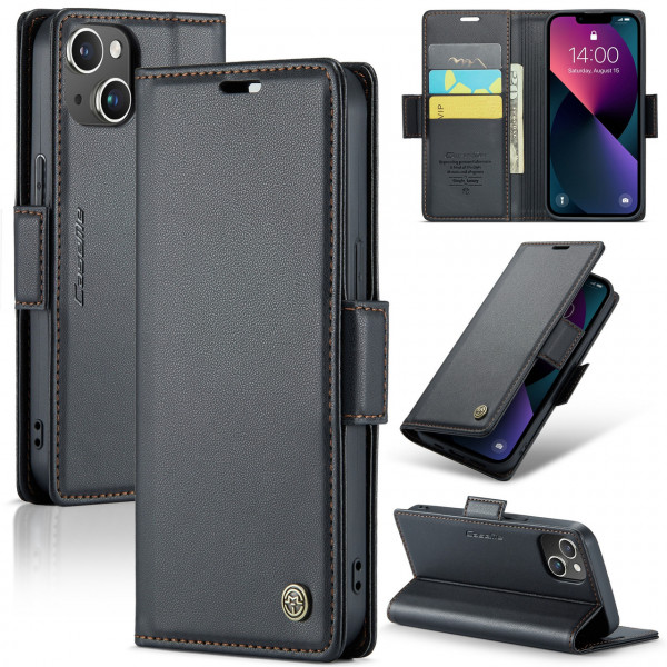 Fodral iPhone 13 - CaseMe Plånbok RFID Svart 102506