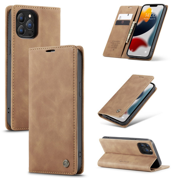 Fodral iPhone 13 PRO - CaseMe Plånboksfodral Brun 101479