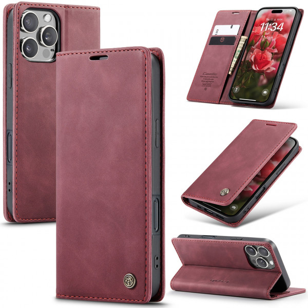 Fodral iPhone 16 - CaseMe Vinröd