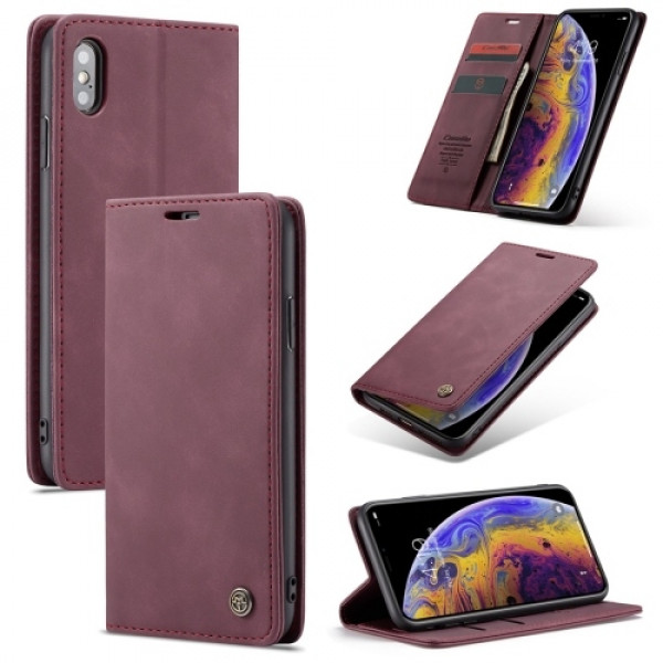 Fodral iPhone X/XS - CaseMe Vinröd CME-i021