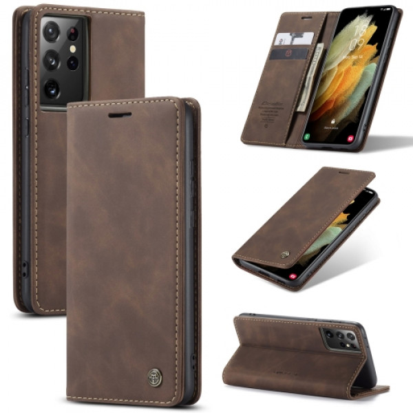 Fodral Samsung Galaxy S21 Ultra - CaseMe Kaffebrun 102086