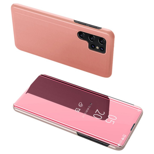 Fodral Samsung Galaxy S23 ULTRA - Clear View Rosa 101438