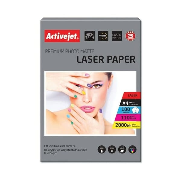 Fotopapper A4 Matt 110g Laser 100-pack AP4-110M100L