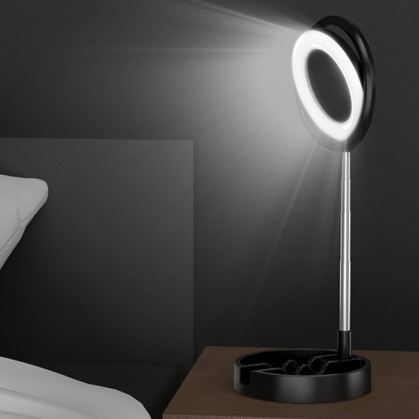 Hållare Tripod Stativ med LED Ringlampa för mobil