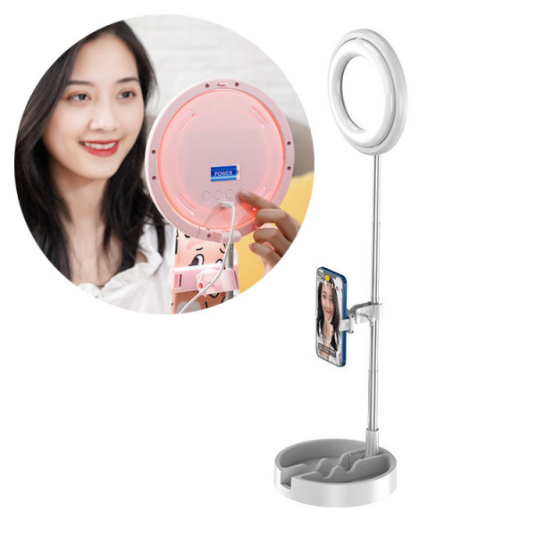 Hållare Tripod Stativ med LED Ringlampa för mobil ARM-T07