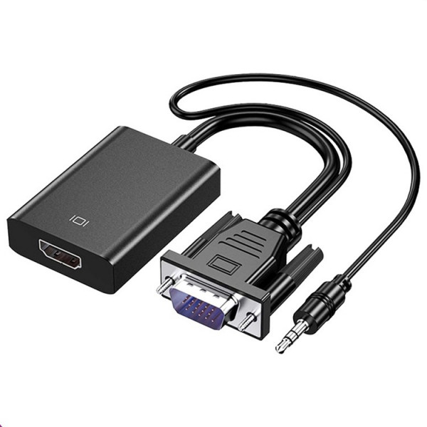 HDMI - VGA + Ljud 3.5mm adapter (ho-ha) med USB 61259
