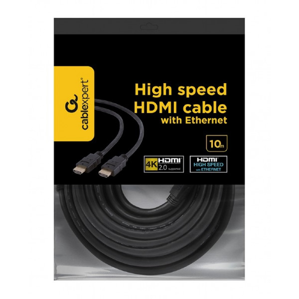 HDMI kabel Svart 4K Gold CableXpert 10m CC-HDMI4-10M