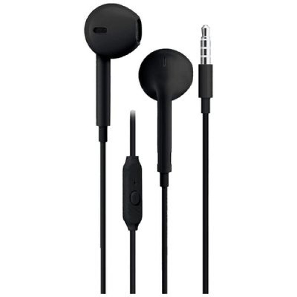 Headset - 3.5mm In-Ear Semi Earphones Jack Svart
