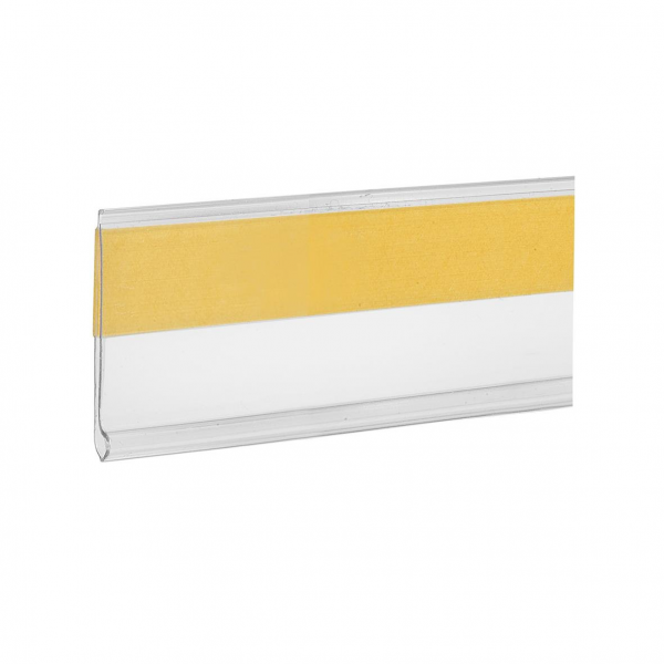 Hyllkantslist Transparent med tejp 26x885mm AL26-0