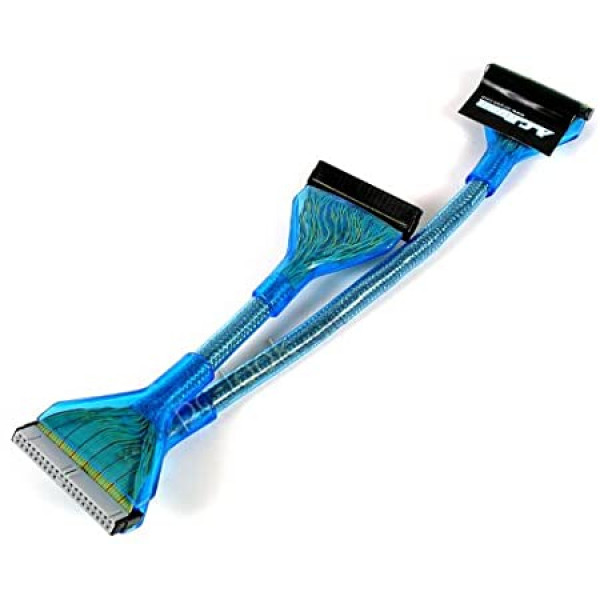IDE kabel 2 kontakter 45cm ATA Rund AC Ryan UV Blå