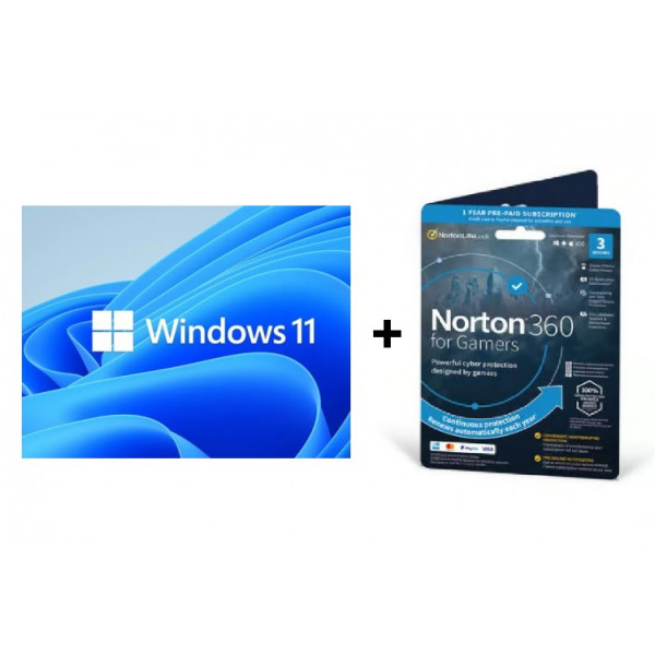 Microsoft Windows 11 + 1 års Internet Security 3-användare installerat