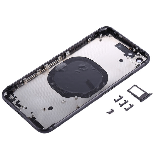 iPhone 8 Baksida & ram knappar korthållare Svart