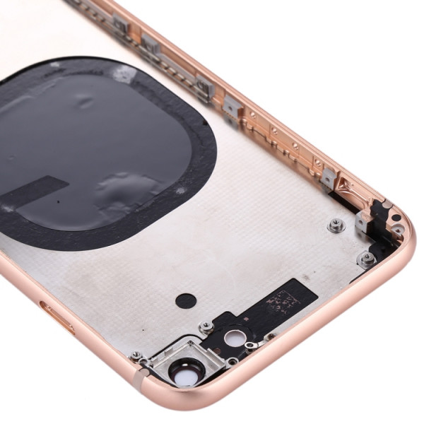 Baksida iPhone 8 med ram knappar korthållare Rosa Skal-i8-02