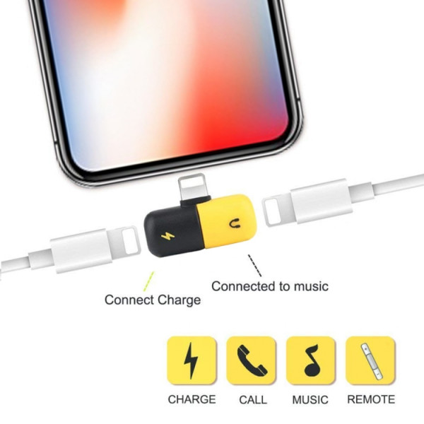 Lightning adapter headset och laddning
