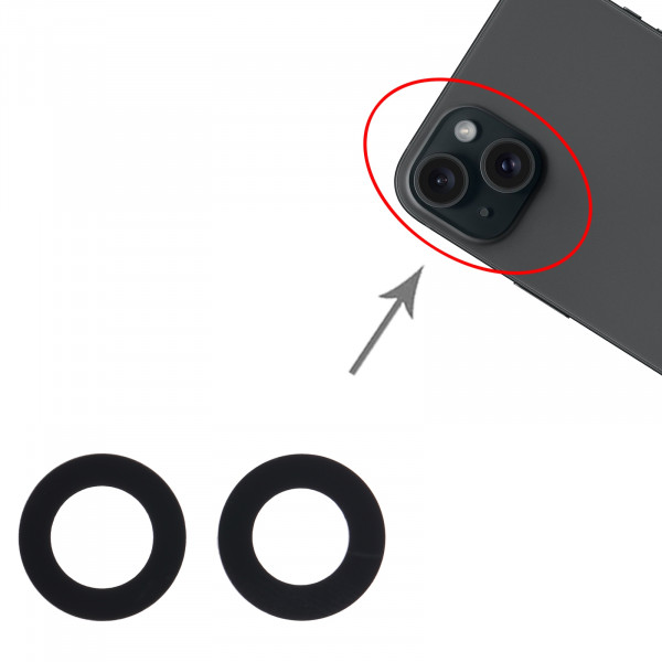 iPhone 15 Kameralins till bakkamera 2-pack Kameralins-iP15