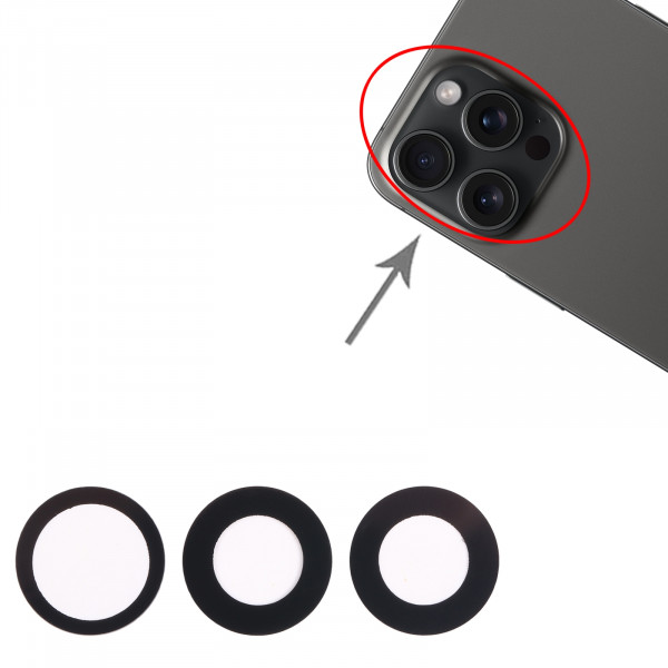iPhone 15 Pro Max Kameralins till bakkamera 3-pack Kameralins-iP15PROMAX