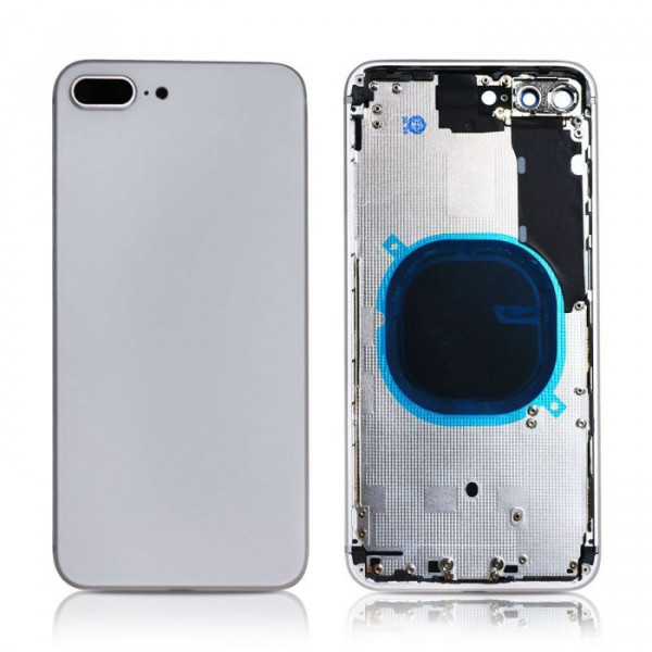 Baksida iPhone 8+ med kortshållare & knappar Vit 