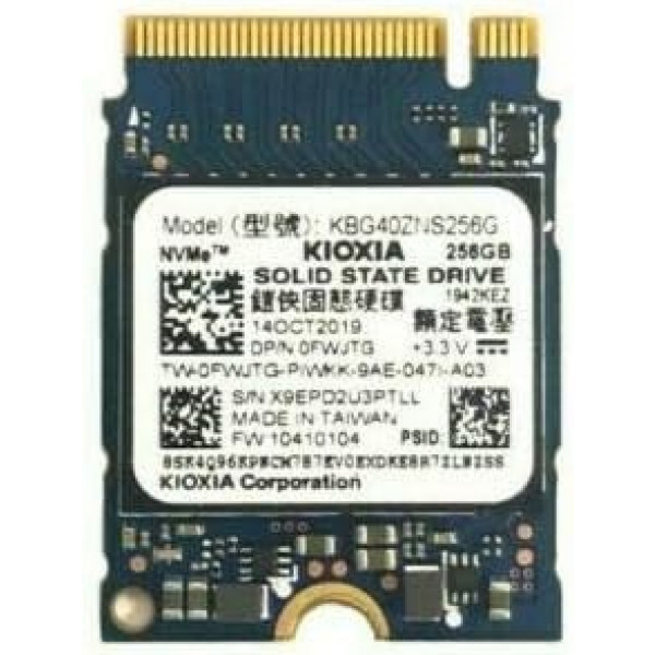 Kort SSD M.2 disk 2230 Toshiba Kioxia KBG40ZNS256G (3mm lång)