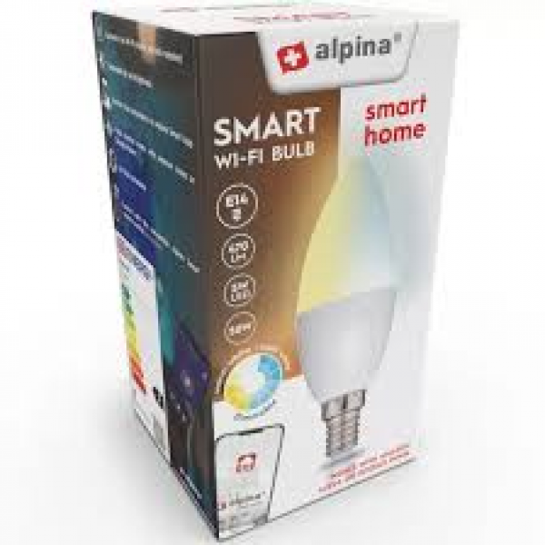 Lampa E14 WiFi Smart LED RGBW 4.9W 470 lm Alpina