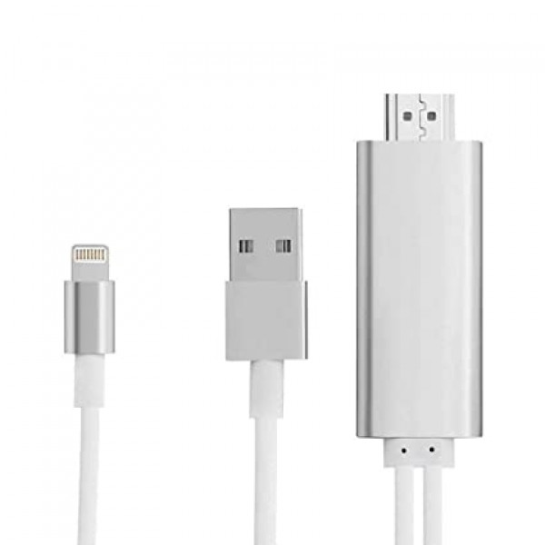 Lightning HDMI kabel 2m vit Lightning-HDMI-2V