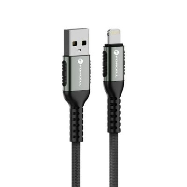 Lightning - USB-A kabel 1.2m Svart Slitstark