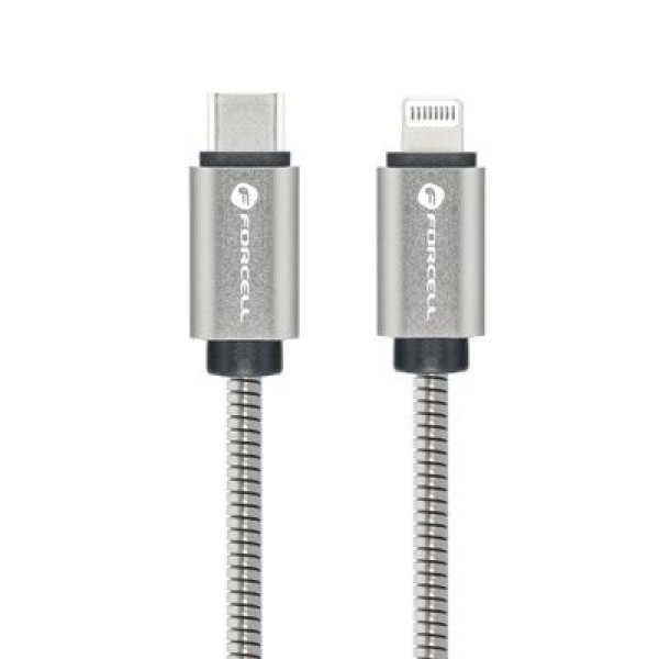 Lightning - USB-C kabel 1m Metall Slitstark
