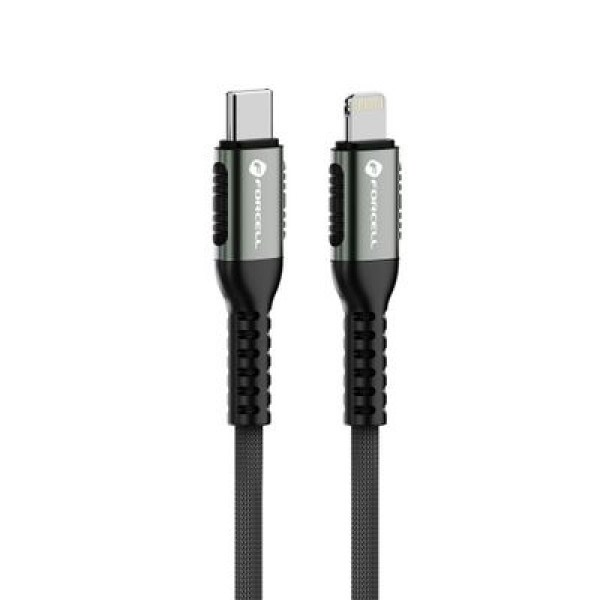 Lightning - USB-C kabel 3m Svart Slitstark