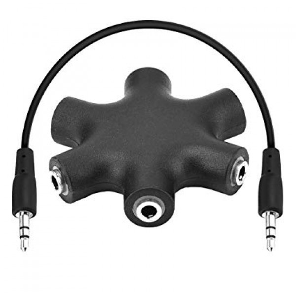 Ljudsplitter 3.5mm Audio Aux splitter 5-port LJ-SPLITTER-5