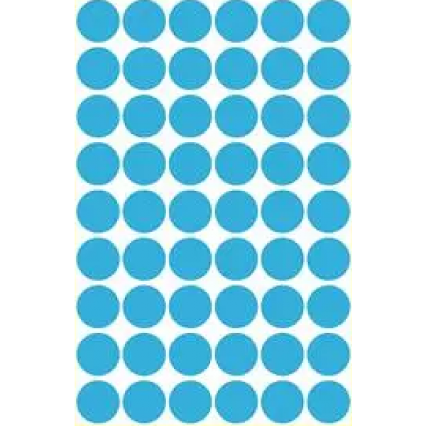 Märketiketter Runda 20mm 50-pack Blå 101715