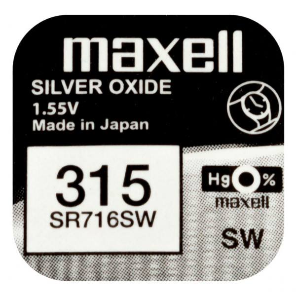Batteri 315/SR716SW/SR67/SP315/V315/1187SO Japan SR716SW