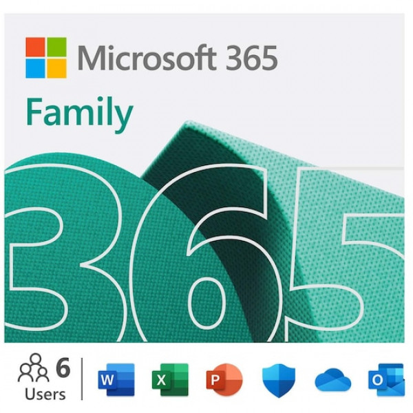 Microsoft Office 365 Family, 6 Användare, Flerspråkig, 1 År, ESD